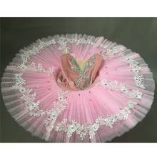 Vestido de bailarina profissional, para balé feminino adulto, roupa de dança infantil, vestido tutu 2024 - compre barato