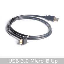 Кабель Micro USB 3,0 (кабель USB-USB Micro B) вверх с двойным запорным винтом кабель для синхронизации и зарядки данных 2024 - купить недорого