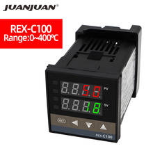 Controlador de temperatura REX-C100, termostato Digital, termopar PID 0 a 400 ° c K REX-C100FK02-V * AN SSR, salida 40% de descuento 2024 - compra barato