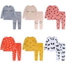 2021New Baby Long Sleeve Pajamas Cotton Cartoon Children Pyjamas Clothing Sets Kids Clothes Suits Baby Girls Sleepwear Body Suit 2024 - buy cheap