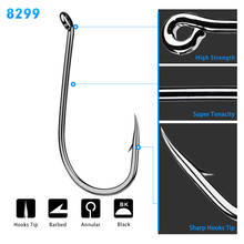 Anzuelo de Pesca de acero con alto contenido de carbono, anzuelo de Pesca de carpa, lubina, agua salada, serie Octopus HC-72A, 1/0 #-6/0 #8299, 50 unids/lote 2024 - compra barato