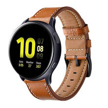 22mm 20mm Leather Strap For Samsung Galaxy Watch 3 45mm 41mm Amazfit GTR 2 Active 2 Strap For Huawei Watch GT 2 Gear S3 Band 2024 - buy cheap