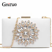 New Fashion Ladies Clutch Purses White Bridal Evening Bags Crystal Handbags Bags for Women Luxury Small Crossbody Bag Wallet Box 2024 - buy cheap
