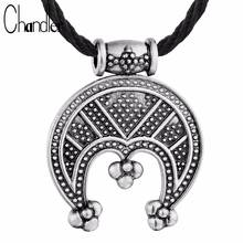 Chandler Gothic Tricorn Lunula Pendant Necklace Male Protective Amulet Crescent Moon Viking CharmHis Colier 2024 - buy cheap