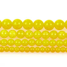 Natural Stone Beads Yellow Burst Flower Stone Round Loose Beads for Jewelry Making Needlework DIY Bracelet Strand 4-12 MM 2024 - buy cheap