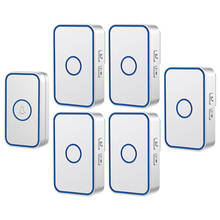 Wireless Doorbell Waterproof 60 Chimes 300M Range 1 Button 5 Receiver US EU UK Plug Intelligent Home Cordless Door Ring Bell 2024 - buy cheap