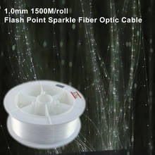 1.0mm*1500m/roll Flash Point Sparkle PMMA Fiber Optic Cable for Waterfall Curtain Sensory light Effect  Kids  Bedroom Decoration 2024 - buy cheap