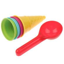 Conjuntos de colher de sorvete com 5 tamanhos, conjuntos de brinquedos de praia e areia para crianças educacionais montessori brinquedos de verão 2024 - compre barato