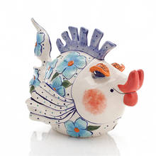 Estátua de carpa de arte moderna europeia, escultura de peixe abstrata, artesanato em cerâmica, estatueta de animal de porcelana, decoração para casa r4213 2024 - compre barato