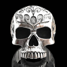 Anillo de calavera estilo Punk bohemio para hombre y mujer, joya con diseño de personalidad, anillo de esqueleto pulido, joyería gótica de motocicleta y Rock 2024 - compra barato