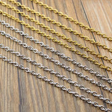 5 m/lote de collares de acero inoxidable, 1,2, 1,6, 2,3, 3mm, cadena de eslabones a granel, accesorios para hacer joyas 2024 - compra barato