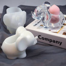 Смола Сделай Сам эпоксидное зеркало трехмерный слон макияж яйцо чехол морской силиконовая форма 2024 - купить недорого