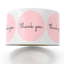 Cute Pink Paper Labels Stickers Foil Thank You Wedding Stickers Envelope Seals Handmade Stationery Sticker 1 Inch/Roll 500pcs 2024 - buy cheap