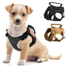 Tactical Dog Harness Military Dog Vest Training Vest for Small Dog Cat Outdoor Walking Hunting Adjustable Dog Vest with Handle 2024 - купить недорого