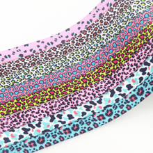 DHK-cinta elástica plegable con estampado de leopardo, cinta para el pelo, diadema, bricolaje, OEM B2035, 5/8 pulgadas, 10 yardas 2024 - compra barato