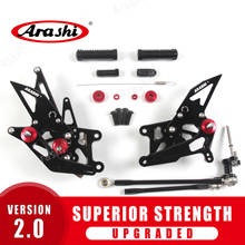 Arashi-reposapiés ajustable CBR600RR CNC para HONDA CBR 600RR 2009 - 2021 CBR 600 RR 2010 2011 Rider, reposapiés, reposapiés 2024 - compra barato