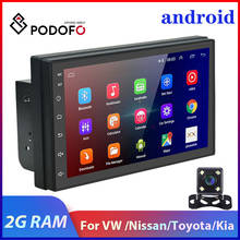 Podofo 2 Din Android Car Multimedia Video Player Universal 2DIN Stereo Car radio For Volkswagen Nissan Hyundai Kia Toyota radio 2024 - buy cheap