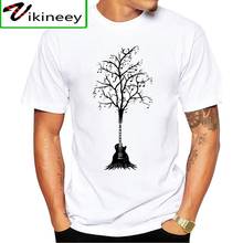 Camiseta con estampado de árbol de música para hombre, camisa de manga corta con notas de moda compuestas por Guitarra, de marca, verano 2020 2024 - compra barato