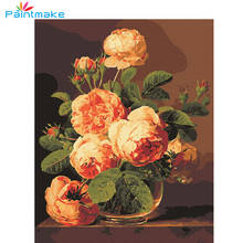 Paintmake Flower DIY Painting By Numbers  Drawing Kits oil hand Painted On Canvas Unique For Home decor Art Picture G166 2024 - buy cheap