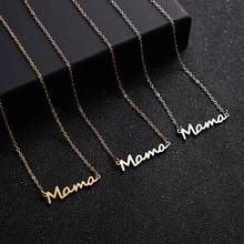 Stainless Steel Mama Letter Necklaces Gold Silver Color Mom & Baby Pendant Choker Necklace Jewelry for Mother Gift Dropshipping 2024 - buy cheap