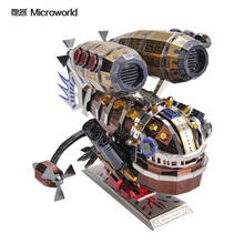 Microworld-rompecabezas 3D de metal para niños, modelo de Base de ballena, rompecabezas cortado con láser, regalo, juguetes educativos 2024 - compra barato