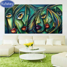 fantasy Abstract eyes lips 5D round square diamond embroidery Diy full diamond painting women mosaic art pictures of rhinestone 2024 - buy cheap