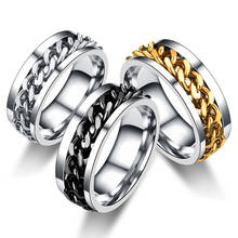 Вращающаяся цепь из титановой стали, кольцо-Спиннер, многофункциональная цепь, мужское кольцо для открывания бутылок 2024 - купить недорого