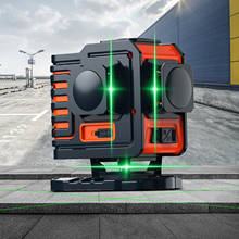 Laser infravermelho nível 12 linhas 3d nível auto-nivelamento 360 horizontal e vertical cruz super poderosa linha de feixe de laser verde 2024 - compre barato