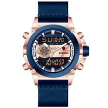 Top Brand Luxury Fashion Mens Watches Digital Led Leather Quartz Watch Men Sport Male Clock Relogio Masculino 2024 - buy cheap