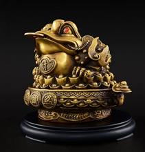 Медь статуя чистый Медь, Золотая жаба орнамент, Kaiguang шрифты, домашное украшение ручной работы, подарок штатив жаба 2024 - купить недорого