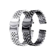 Stainless Steel Watch Bracelet Strap 18mm 19mm 20mm 21mm 22mm 24mm 26mm Women Men Silver Solid Metal Watch Band Strap Accessorie 2024 - buy cheap