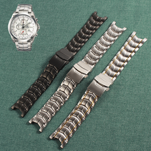 Pulseiras de relógio 22mm acessórios pulseira de relógio sólido aço inoxidável pulseira de relógio para casio EF-524 pulseira de relógio 2024 - compre barato