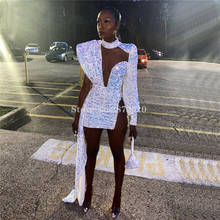 One Shoulder Mini Sexy Prom Dresses 2020 Sequins Homecoming Dress Short-Length Sparkle Cocktail Dress Above Knee 2020 Dubai 2024 - buy cheap