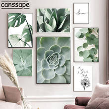 Impresión de plantas suculentas, póster abstracto con citas, pintura de diente de león, impresiones en lienzo, imágenes nórdicas para pared, decoración para sala de estar 2024 - compra barato