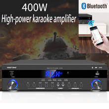 Kyyslb-amplificador de placa de áudio, 220v, 400w de alta potência, bluetooth 4.0, home ktv, pacote de alto-falante, karaokê, resistência fixa 2024 - compre barato