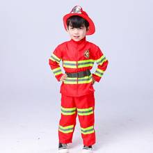 Meninos meninas bombeiros trajes terno traje de halloween para crianças combate ao fogo herói cosplay carnaval festa polícia escola jogo vestido 2024 - compre barato