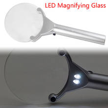 LED Magnifier 2X 6X Handheld Portable Illumination Magnifier Magnifying Glass Loupe Tool With 2 LED Lights Lamp 2024 - buy cheap