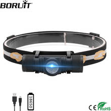 BORUiT D10 L2 LED Headlamp Powerful 3000LM Waterproof Headlight USB Rechargeable 18650 Head Torch Camping Fishing Lantern 2024 - buy cheap