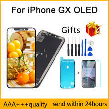 Tela lcd para iphone x gx, 5 peças, qualidade perfeita aaa +++, sem pixel morto, peça de substituição, montagem, touch screen, tft, lcd 2024 - compre barato