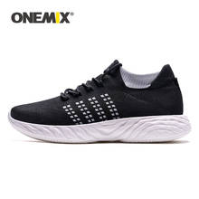 Onemix, tênis de corrida casual, leve, para homens, malha respirável, sapato esportivo, caminhada ao ar livre, mocassim, calçado confortável 2024 - compre barato