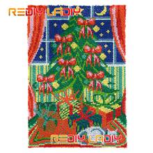 Latch Hook Rug Merry Christmas Plush Wall Hangings DIY Carpet Rug Chunky Yarn Arts Cushion Crocheted Floor Mat Hobby & Crafts 2024 - buy cheap