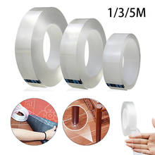 Nano cinta adhesiva transparente de doble cara para reparación del hogar, cintas impermeables de PU sin huellas multiusos, 1/3/5M 2024 - compra barato