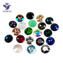 YANRUO 1201 Round 27mm Large Rhinestones Top diamond Sewing Crystal Pointback Stass Jewlery For Clothes 2024 - buy cheap