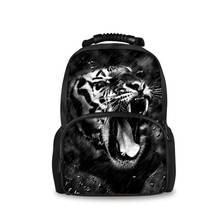 Customzied Animal Print Children School Backpack Teenager Boys Large Bagpack 3D Tiger Lion Student Men Travel Rucksack Mochilas 2024 - buy cheap