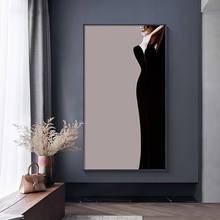 Arte de pared de moda para mujer con vestido elegante, póster femenino Sexy, lienzo, belleza artística, cuadro de pared, pintura, decoración moderna del hogar 2024 - compra barato