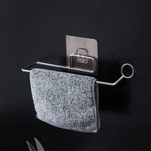 Stainless Steel Shelf Kitchen Towel Rack Bathroom Paper Towel Holder Punch Free Anti-rust Toilet Storage Rack Creative Minimali 2024 - buy cheap