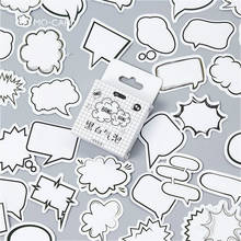 Caja de pegatinas de pared Kawaii para habitación de niños, niños y niñas, decoración del hogar, color blanco y negro, 40 unids/caja 2024 - compra barato