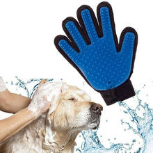 Перчатка для груминга кошек, шерстяная перчатка, щетка для вычесывания шерсти домашних животных, расческа, перчатка для собак, очищающая Массажная перчатка для животных 2024 - купить недорого