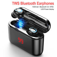 Беспроводные Bluetooth наушники TWS Bluetooth 5,0 гарнитура HBQ 3D Стерео Игровые наушники с микрофоном светодиодный цифровой дисплей спортивные наушники 2024 - купить недорого