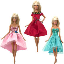 NK-Conjunto de 3 muñecas de princesa para Barbie, vestido de fiesta de moda, traje Popular de verano, accesorios, el mejor regalo 2024 - compra barato